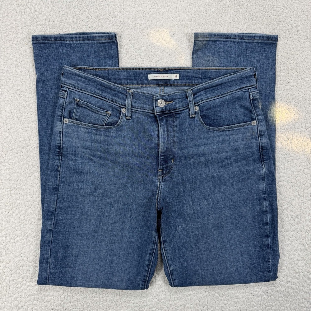 Levi's Classic Straight Jeans Women's‎ 12 (30x29.5) Casual Minimalist Stretch